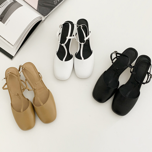 Sheepskin strap sandals ♩