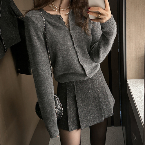 Jelly alpaca lace cardigan