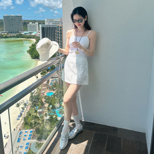 Lodge crochet pants skirt