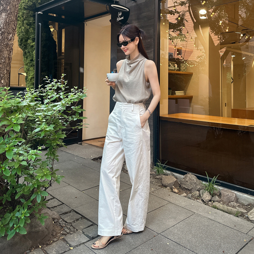 Stick cotton pants
