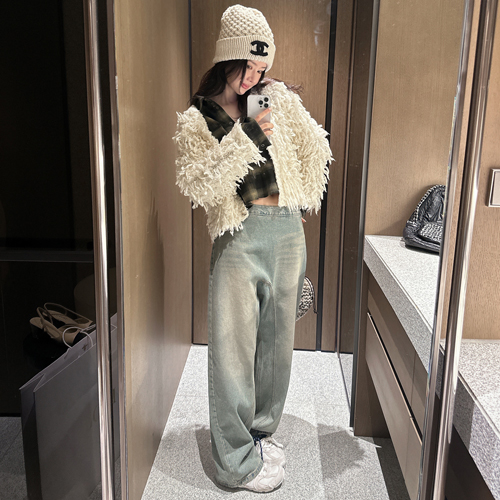 Labe curve baggy denim