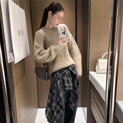 Vert over round knit