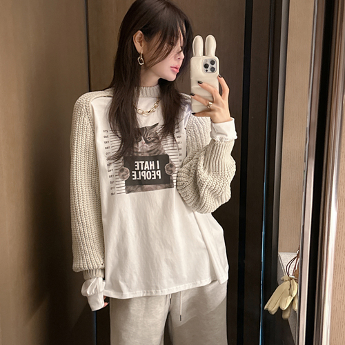 Mono cat long sleeve tee