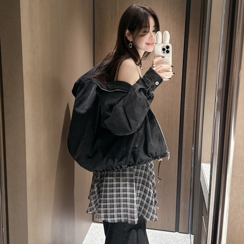 Maker denim padding jumper