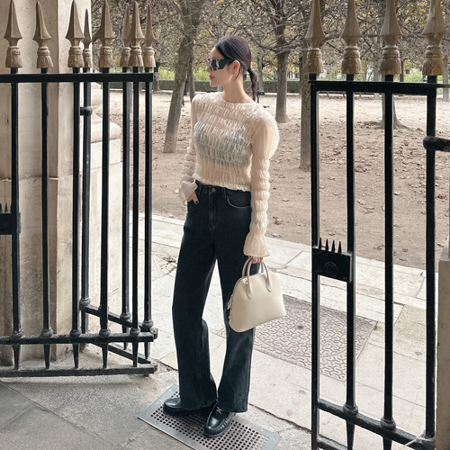 Rocky black denim pants