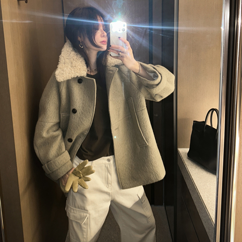 Conti boucle harp coat