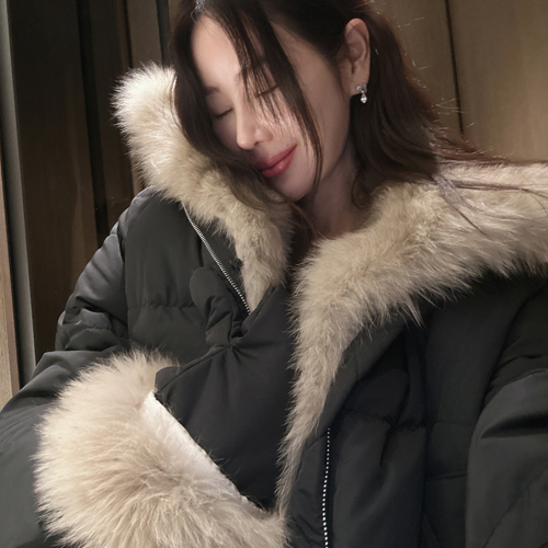Fox fur gloves padding set (raccoon100%)