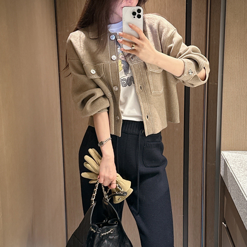 Rless knit stitch jacket