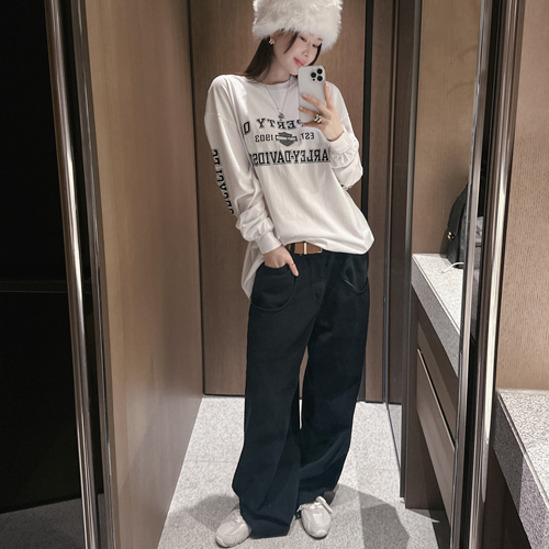Duo pocket cotton angora pants