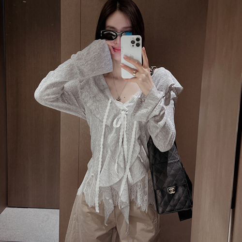 Nubel collar frill cardigan