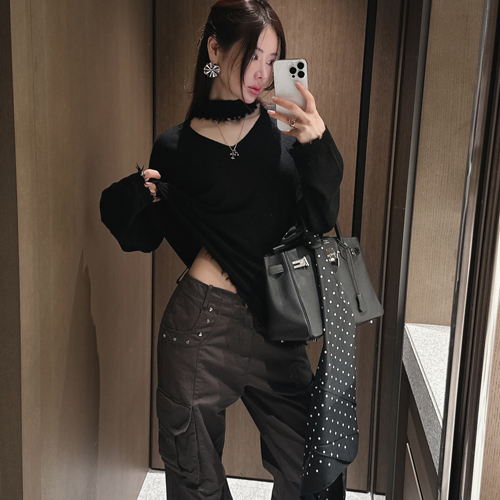 Smoothie loose choker knit