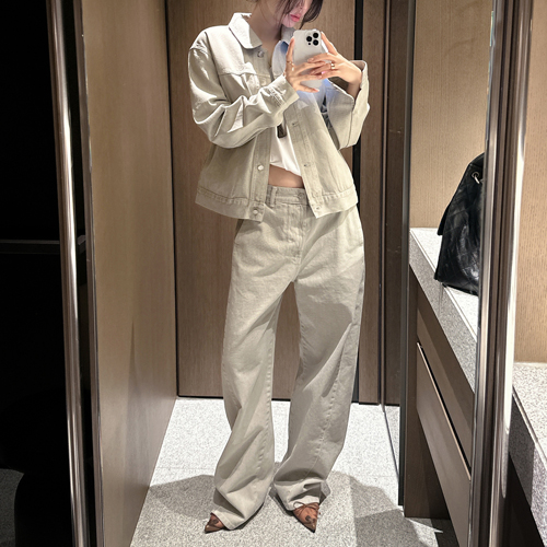 Pigment dyeing curved pants