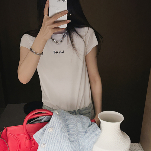 Love printing slim tee