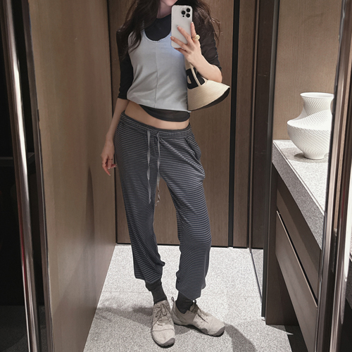 Dolce stripe span pants