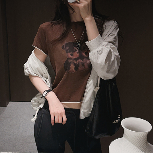 Puppy short-sleeved knit