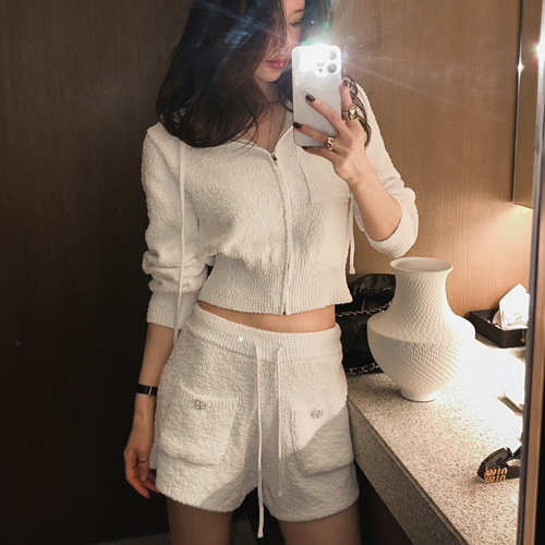 Blur boucle short hood set