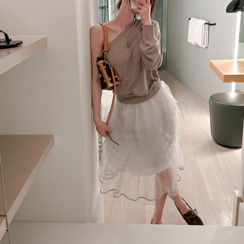 Pinch sha frill skirt