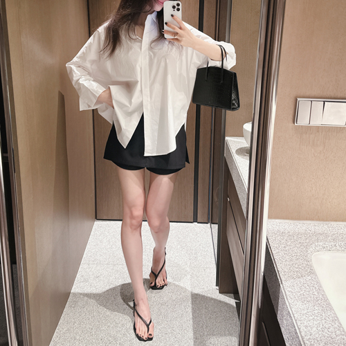 Flap mini skirt pants