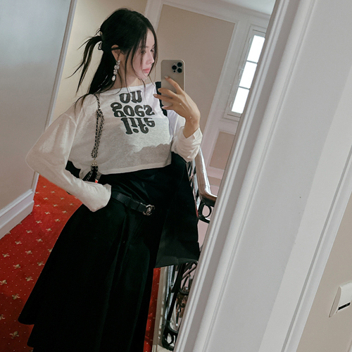 Air linen crop tee (ivory)