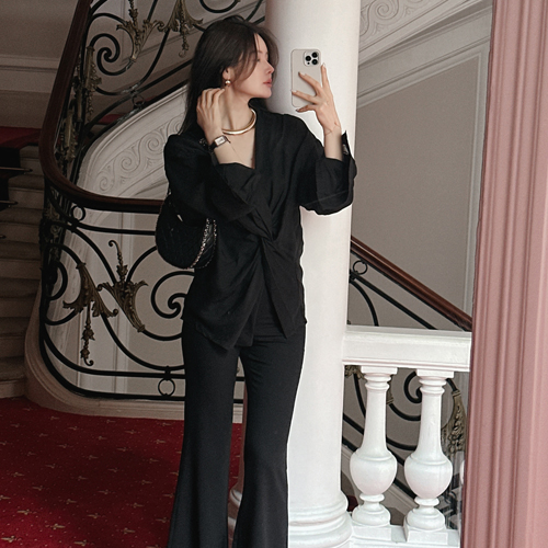 Georgia drape linen shirt