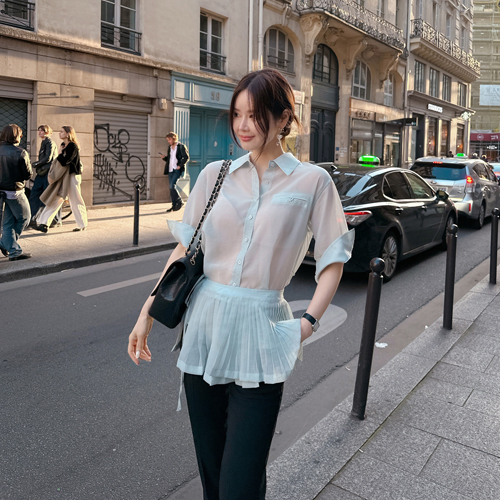 Rowan sheer blouse