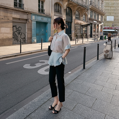 Tene slim roll-up pants