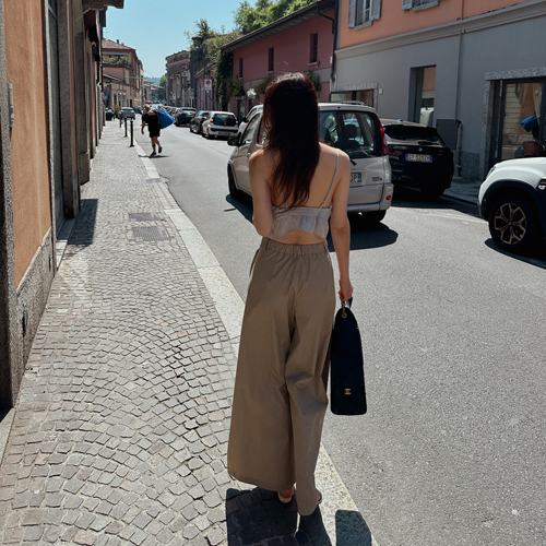 Cation banding cotton pants