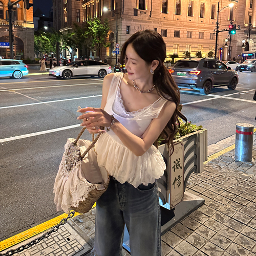Mesh balloon nashi top