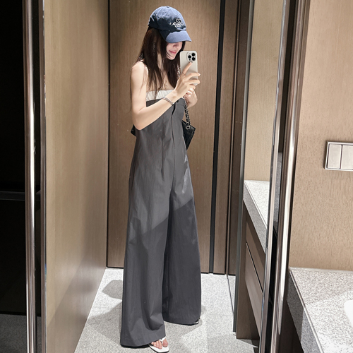 Record tube top jumpsuit