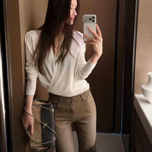 Leaf wrap knit