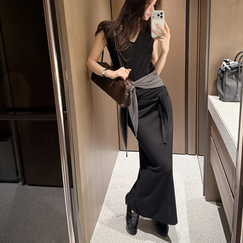 Bria span long skirt