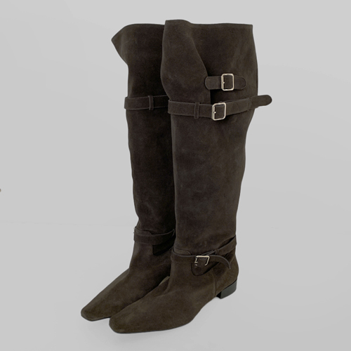 Kinder suede buckle boots ♩