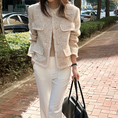 Meringue spangle tweed jacket