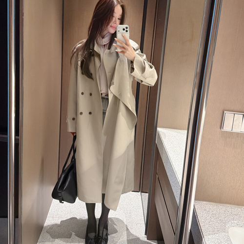 Devane long trench coat