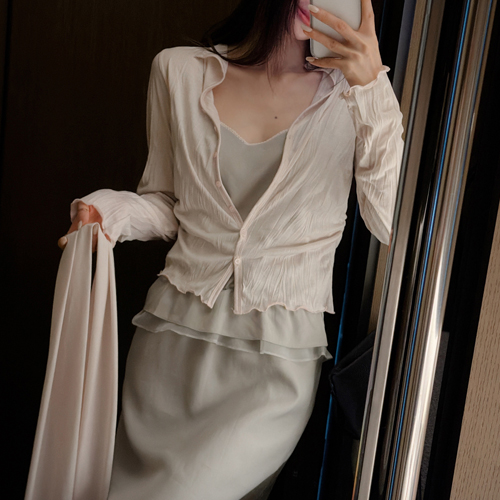 Blink muffler cardigan
